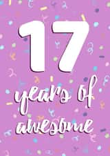 17 Years of Awesome birthday girl created by Evezee