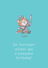 Sir Purrsalot, Birthday Card created by Simon Perrins