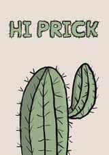 Hi Prick - Hello - Cactus - Funny Greeting - For Friend, Brother or Sister created by smudge digital