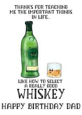 Whiskey Life Lessons Birthday Card created by TinkerDoodleArt