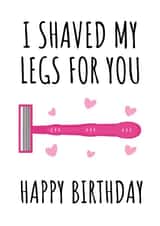 Birthday Shaved Legs created by Rock & Rose Creative