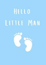 Hello Little Man - New Baby Boy Card 1001 created by A Bee's Designs