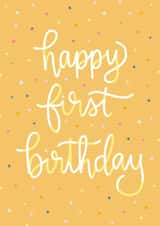 First Birthday Card Confetti created by Charlotte Hill Vandenburg