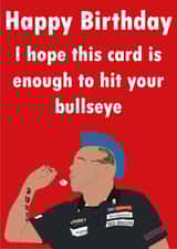Darts Buleseye Birthday Card created by LDN Prints