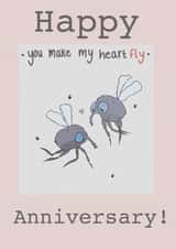 You make my heart fly, Anniversary Card created by Orla Catherall