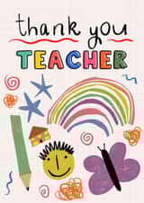 Thank you teacher  created by KATIE S