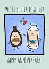 Chocolate and Milk Anniversary Card created by Lisa Crisafi