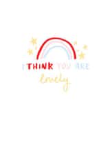 I think you’re lovely, rainbow card created by Leah Alefounder Illustrations