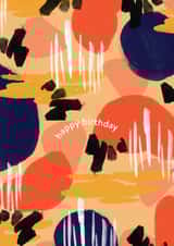Birthday Abstract Painting created by Rachael Powick