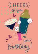 Espresso Martini Cocktail Birthday Card created by Laura Barnes