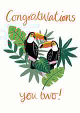Cute Toucans New Home Card - Couple - Tropical Birds - Congratulations You Two created by Laura Barnes