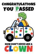 Passed Driving Test Clown Joke Card created by @Cupsie's Creations