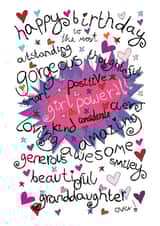 Happy Birthday Gorgeous Granddaughter - Girl Power! created by Love and Happy Stuff