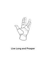 Live Long and Prosper Star Trek Hands Card created by Saluki Studio