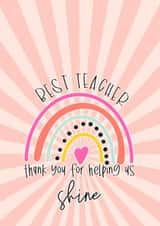 Best teacher rainbow heart - thank you teacher from the class! created by Fête