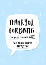 Thank you for being the best teacher ever! created by Fête