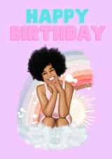 Black Woman Birthday Card created by Chic & Elite