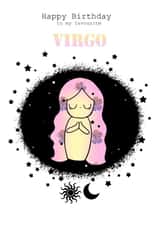 Virgo - Zodiac Birthday Card created by Sugar Violet Illustration