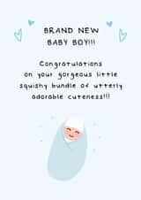 New Baby Boy Card 1001 created by Fifi Designs