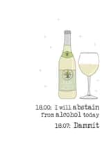 Failed Abstaining from alcohol birthday card created by Dandelion Stationery