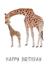 Cute Happy Birthday Giraffe Card created by Zippy Doodle Designs