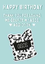 Asos Addiction - Birthday Card created by @Laura Lonsdale Designs