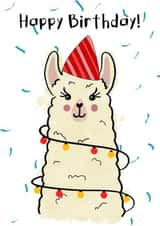 Happy birthday - celebrate lama party created by Rachel Trainor