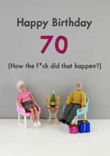 Happy Birthday 70 created by Bold & Bright Cards