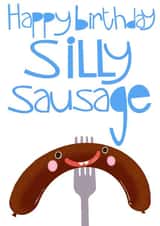 Happy Birthday Silly Sausage created by Hinkypunk Illustration