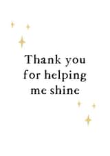 Thanks for making me shine, For Teacher created by CJ Designs