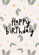 Happy Birthday Daisy Greeting Card created by Anja Richards Art