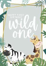 Wild One Birthday Card created by Creationery