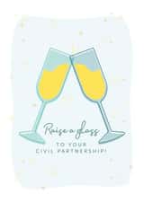 Raise a glass to your civil partnership card created by Designed By Lizzi