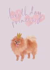 Princess Pomeranian Birthday Card created by Honey & Velvet Studio