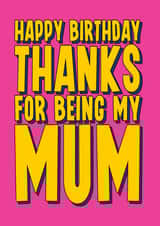 Heartfelt birthday card for Mum - Thank You created by Blind Faith