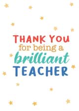 Thank you for being a brilliant teacher created by Curious Day