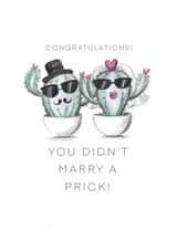 Cactus couple wedding card created by @doublepea_designs