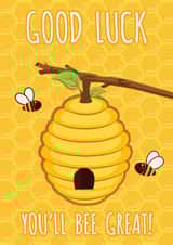 Punny Bee good luck card created by Lucie Chapman