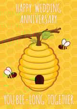 Cute bee wedding anniversary card created by Lucie Chapman