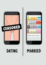 Dating Vs Married Anniversary Card created by Paper Jungle