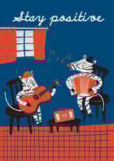 Stay Positive Fun Musical Friendship Card created by Kamilya Panina