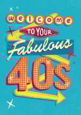 Fabulous 40th Birthday Card created by Jon Hall Design