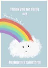 Rainbow thank you card created by Acorn Illustrations