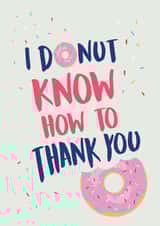 Donut pun, thank you card created by Studio Peers