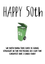 50th Bin Birthday Card created by Shore Designs
