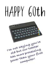 60th Sinclair Spectrum Birthday Card created by Shore Designs