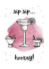 Sip Sip Hooray! created by Custom Card Co Shop
