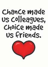 Chance made us colleagues, leaving card created by Lemon Hairy