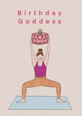 Birthday Yoga Goddess Card created by Noura Mokhtar
