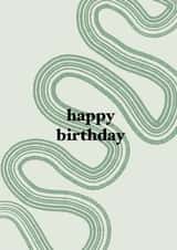 Green Wave Snake Birthday Card created by Esme Kelly